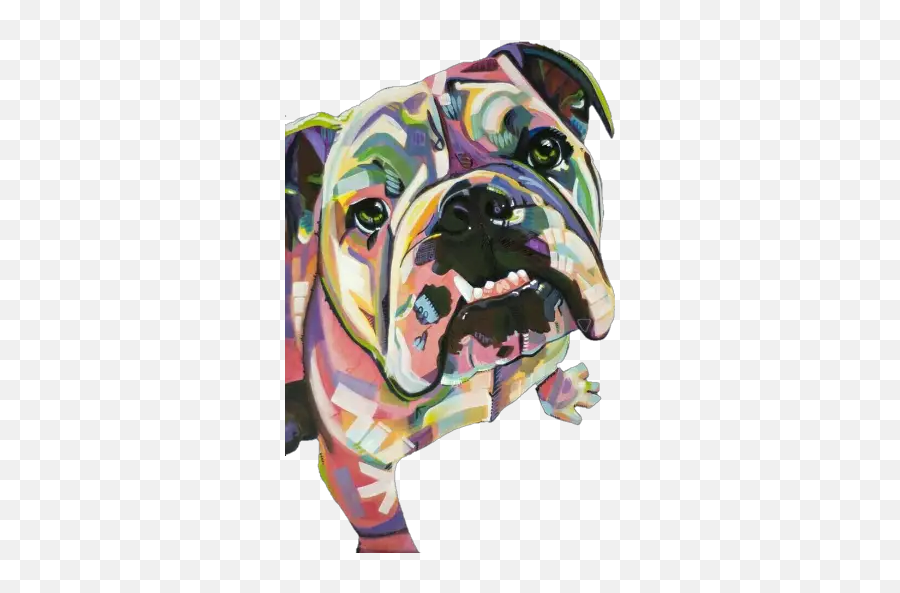 Bulldog Stickers For Whatsapp - Art Bulldog Emoji,Bulldog Emoji
