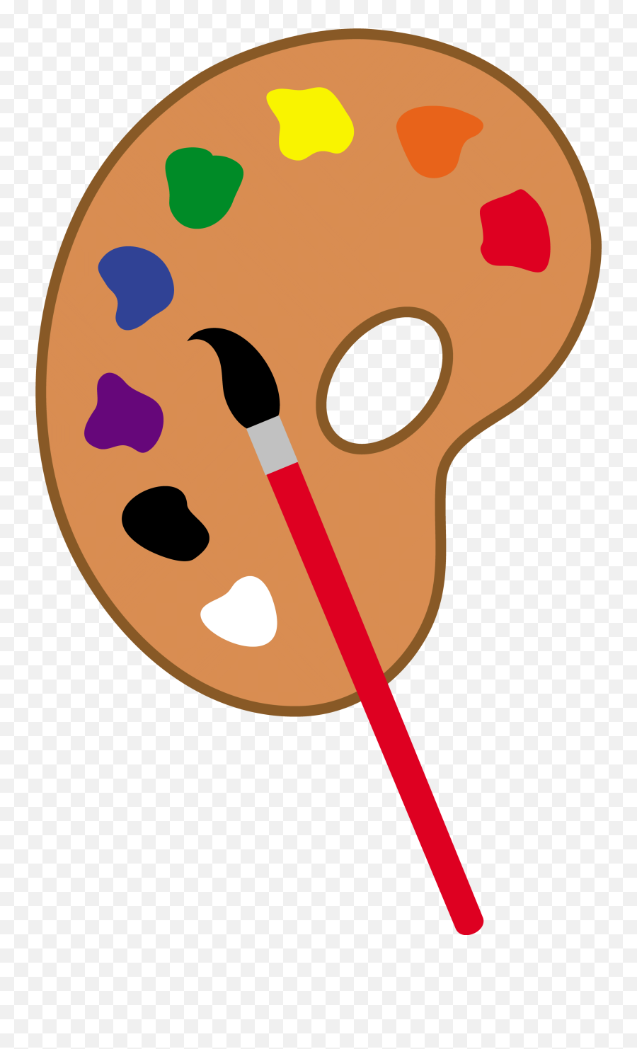 Artist Palette Clipart - Paintbrush And Palette Clipart Emoji,Paint Palette Emoji