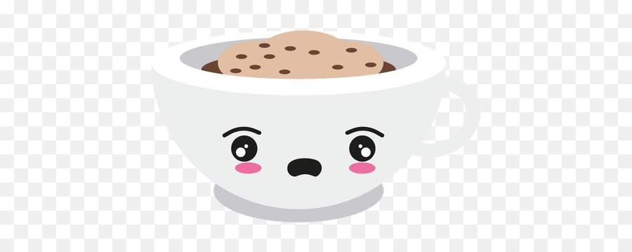 Disappointed Kawaii Face Coffee Cup - Transparent Png U0026 Svg Coffee Emoji,Sour Face Emoji
