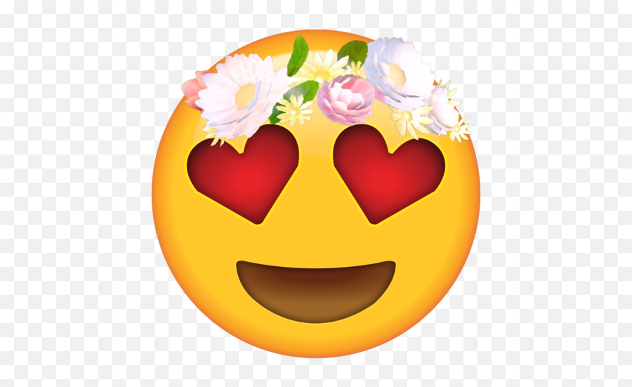 Emotion Emoji Flores Flower Tiara Queen - Transparent Transparent Background Heart Eyes Emoji,Emotion Emoji