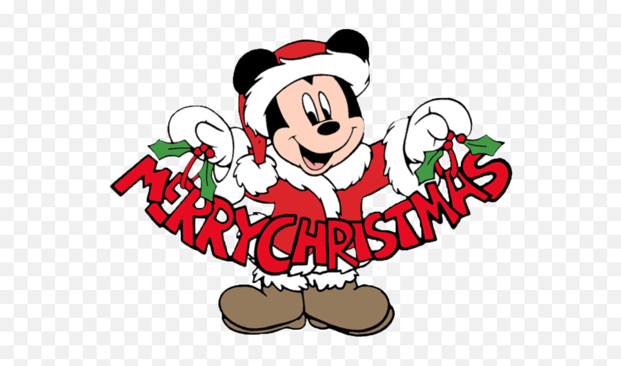 Mickey Mouse Merry Christmas Clipart - Cute Merry Christmas Disney Emoji,Mickey Mouse Emoji For Facebook