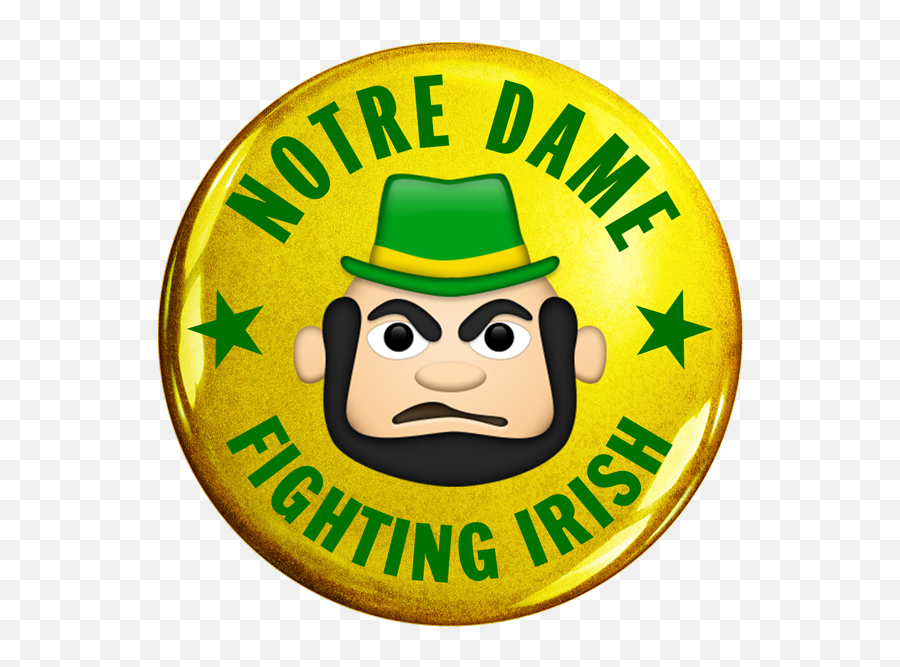 Washington Post Created Awesome Campaign Buttons For 68 Ncaa - Cartoon Emoji,Fighting Irish Emoji
