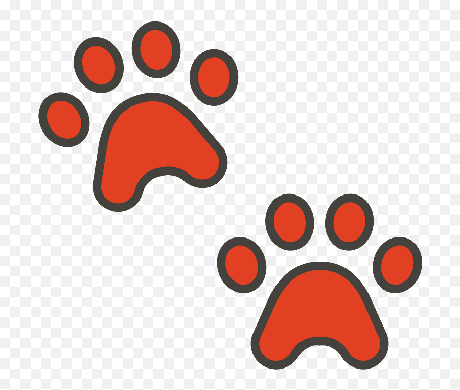 Paw Prints Emoji Clipart - Gouves Animal Shelter,Tiger Bear Paw Prints Emoji