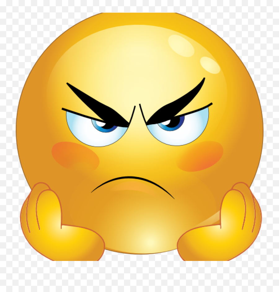Angry Smiley Face Emoticons Clipart - Grumpy Face Clipart Emoji,Happy Face Emoticons