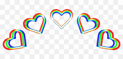 Library Of Blue Heart With Crown Picture Royalty Free Stock - Transparent Rainbow Png Emoji