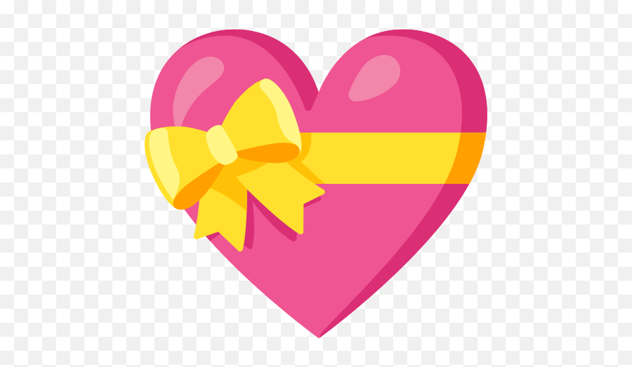 Heart With Ribbon Emoji - Emoji Corazón Con Lazo,Emoji Ribbon