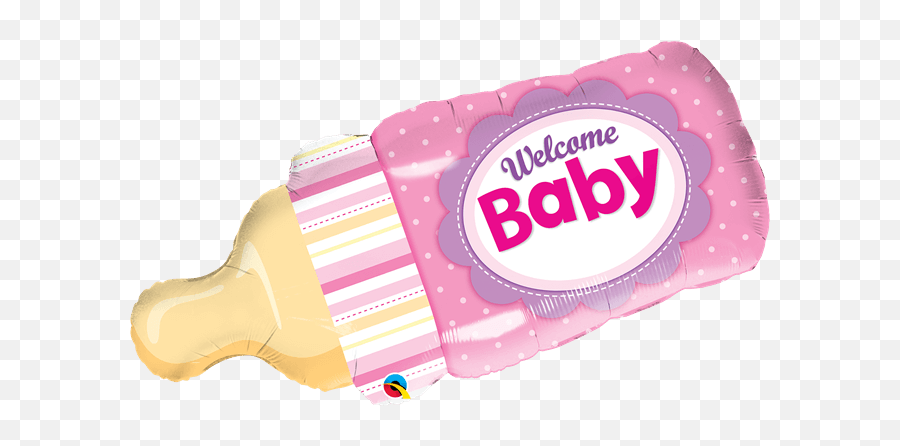 Greetings House - 39 Pink Baby Girl Bottle Supershape Foil Emoji,Hula Girl Emoji