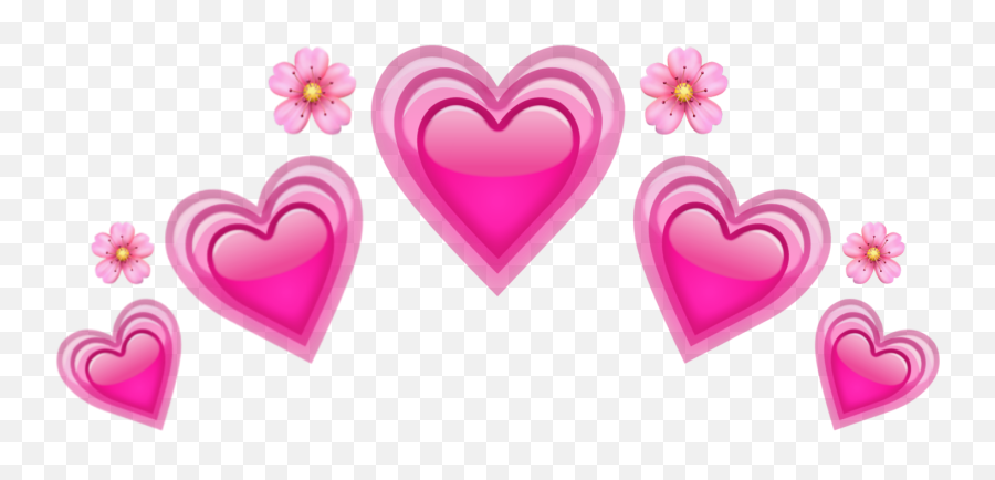 Heart Crown Pink Corazon Rosa Corona - Heart Emoji,Heartbeat Emoji