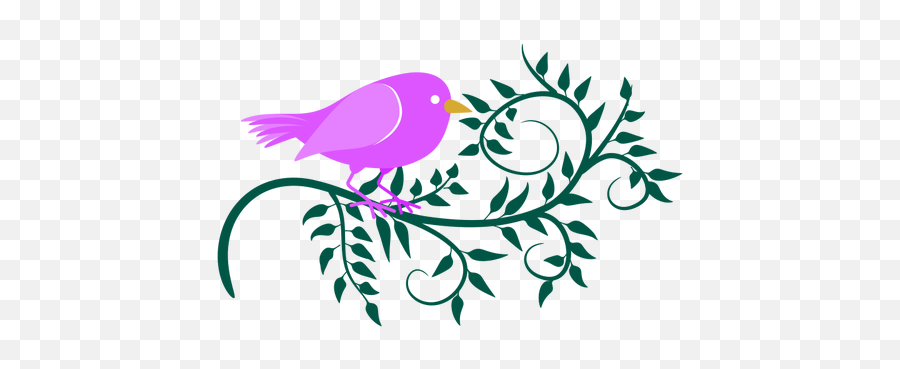 Pink Bird In A Branch - Scalable Vector Graphics Emoji,Pink Flamingo Emoji