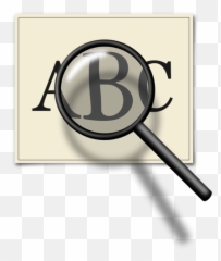 Vector Graphics Of Magnifying Glass - With Words Clipart Emoji