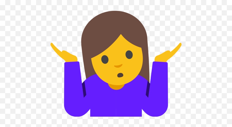 Woman Shrugging Emoji - Android,Girl Shrugging Emoji