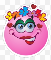Flower Girl Emoji Decal - Smiley,Flower Girl Emoji