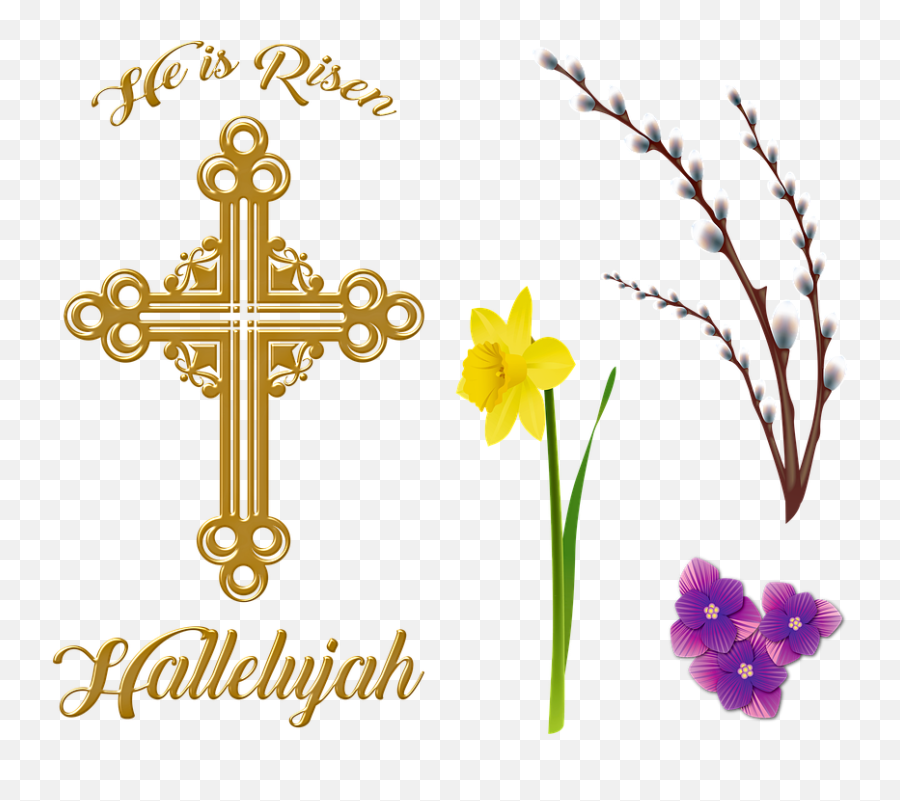 Religious Easter Jesus He Is Risen - Religious Easter Emoji,Jesus Cross Emoji Symbol