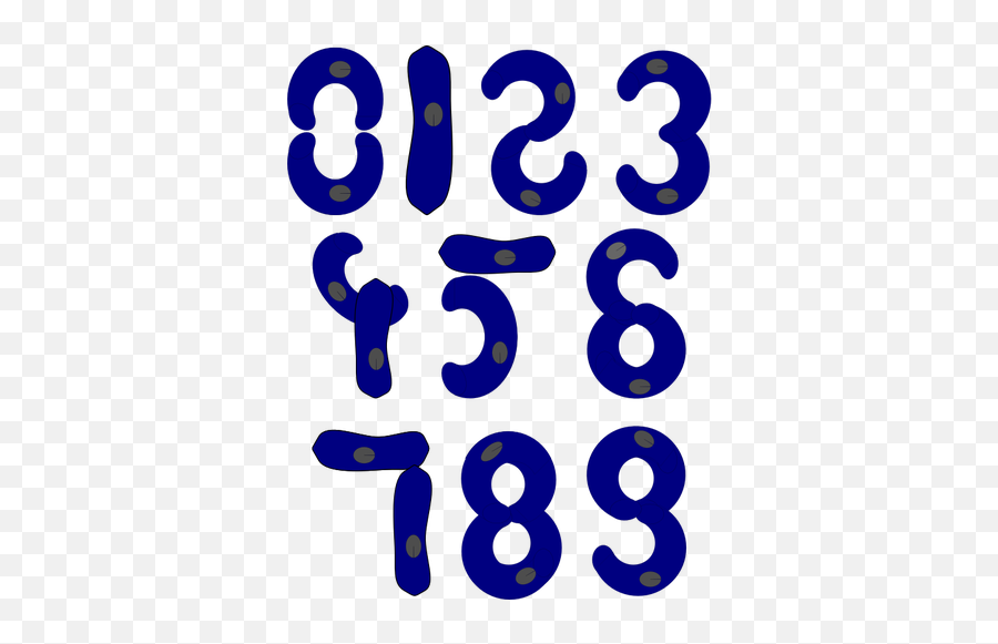 Blue Numbers Vector Image - Cell Numbers Emoji,Emojis For Google Keyboard