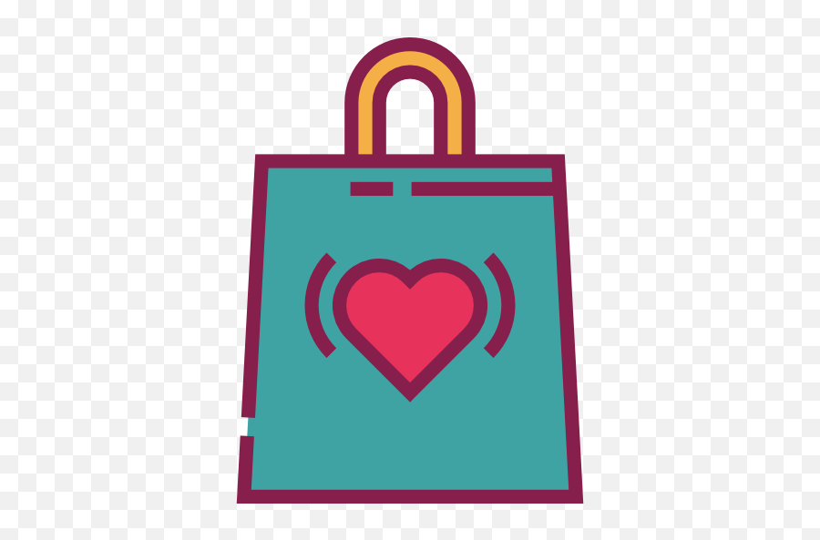 Heart Gift Present Bag Purse Handbag Fashion Birthday - Cartoon Shopping Bag Clipart Emoji,Emoji Gift Bags