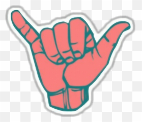 Hand Red Tumblr - Transparent Hang Loose Emoji