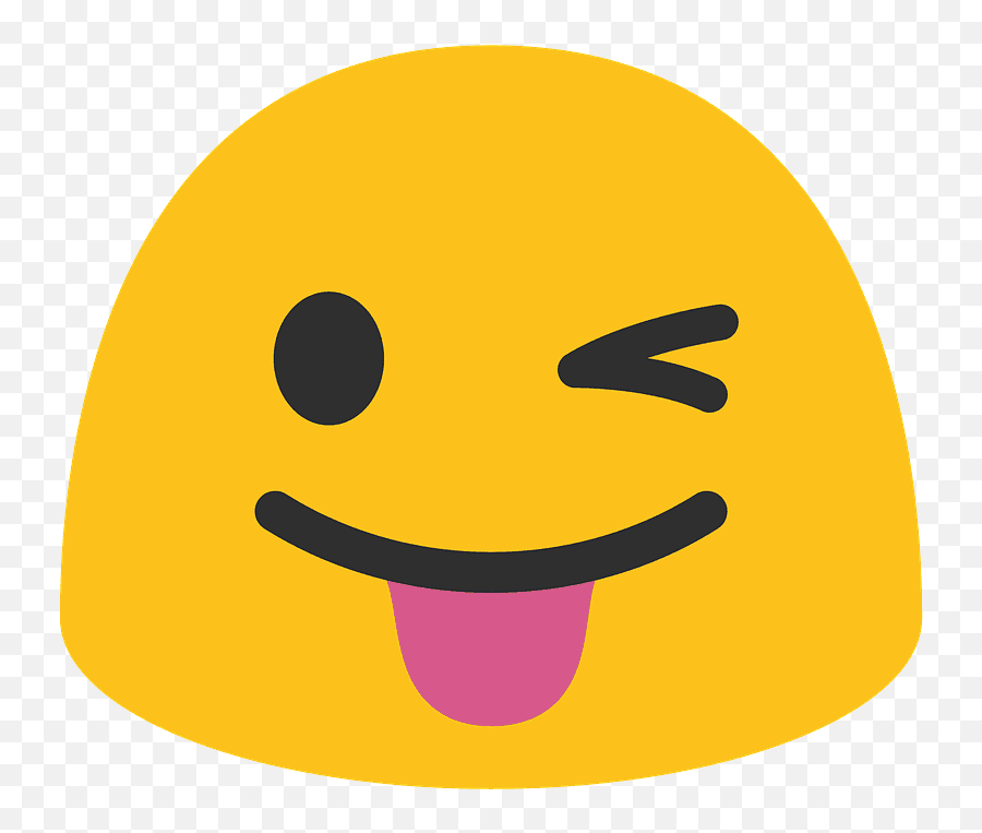 Winking Face With Tongue Emoji Clipart Free Download - Android,Emoji Smileys Meaning