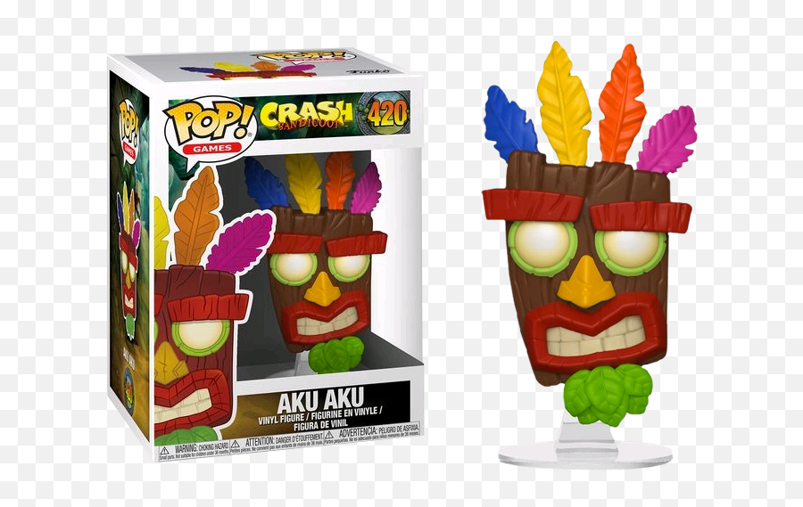 Vinyl - Funko Pop Crash Bandicoot Aku Aku Emoji,Aku Emoji