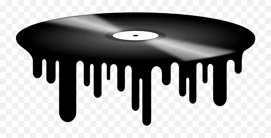 Vinyl Record Vinylrecords Melting Sticker By Miriam - Melted Effect Png Black Emoji,Vinyl Record Emoji