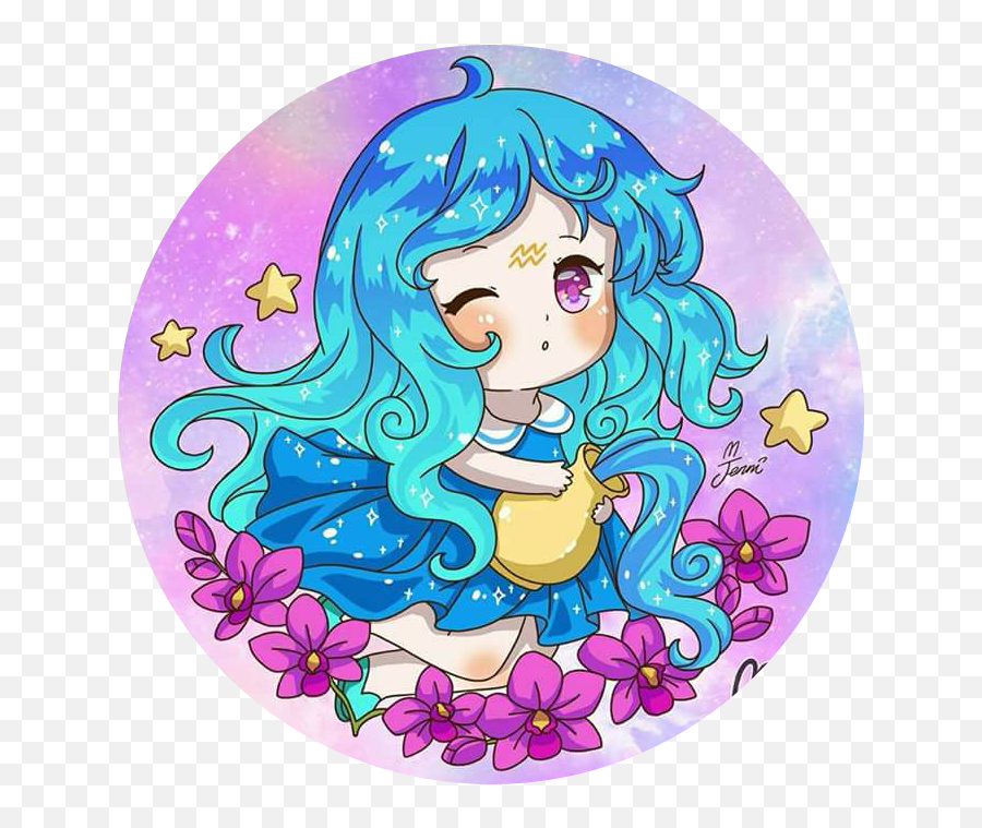 Kawaii Aquarius Horoscope - Aquarius Kawaii Emoji,Aquarius Emoji