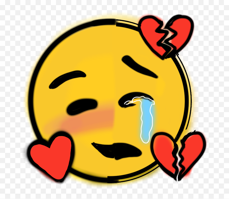 Heartbreak - Clip Art Emoji,Heartbreak Emoticon