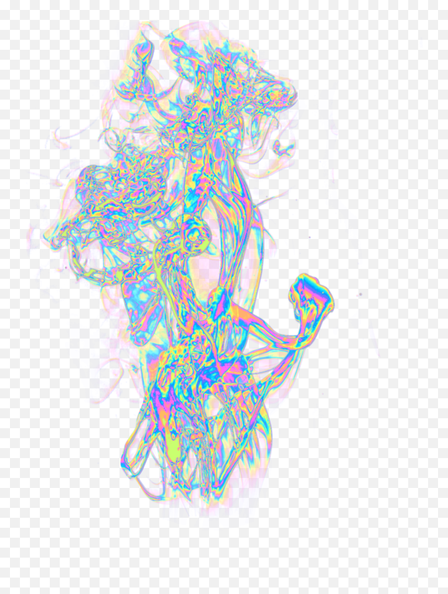 Smoke Steam Holo Holographic Colorful Rainbow Pastel - Portable Network Graphics Emoji,Steam Emoji