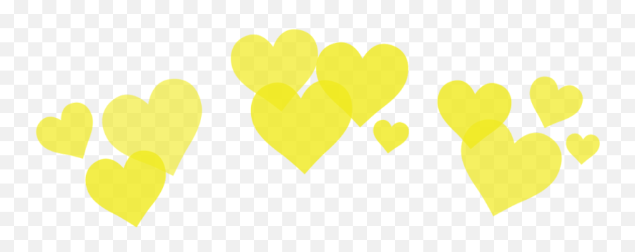 Yellow Crown Filter Snapchat - Yellow Hearts Snapchat Filter Emoji,Yellow Heart Emoji Snapchat