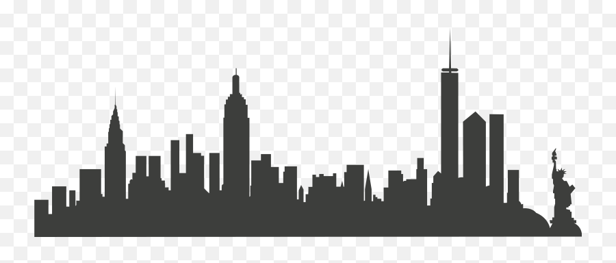 New York Skyline Clipart Png - New York Skyline Silhouette Emoji,Skyline Emoji
