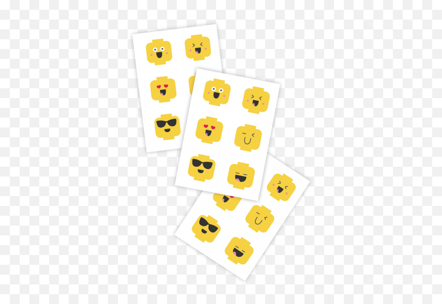 Tattoo Set - Lego Emojis Sunflower,Lego Emojis