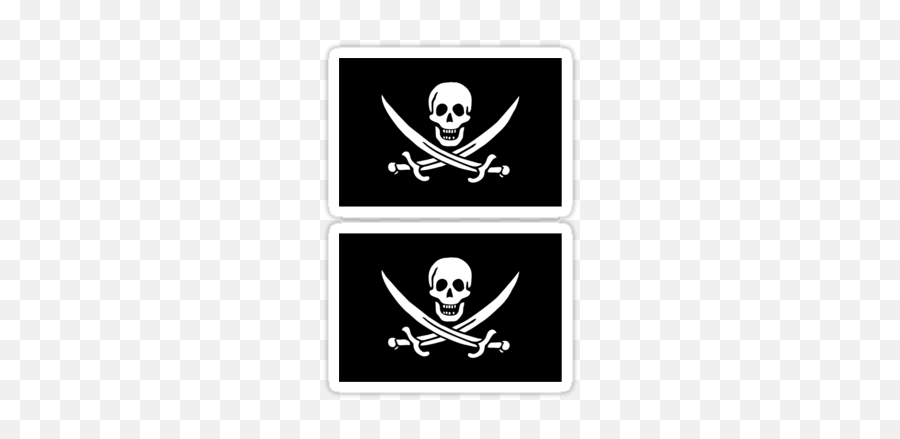 Pirates Of The Internets Stickers And T - Black And Gold Pirate Flag Emoji,Pirate Emoji Facebook