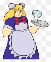 junko Taking The Job Of A Diner Waitress - Waiter Emoji