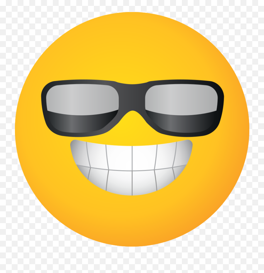 Free Emoji Yellow Face Sun Glasses Png - Smiley,Rock Face Emoji