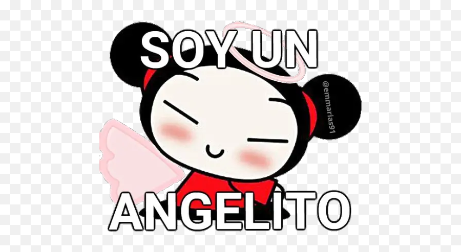 Pucca Stickers For Whatsapp - Clip Art Emoji,Emoji Angelito