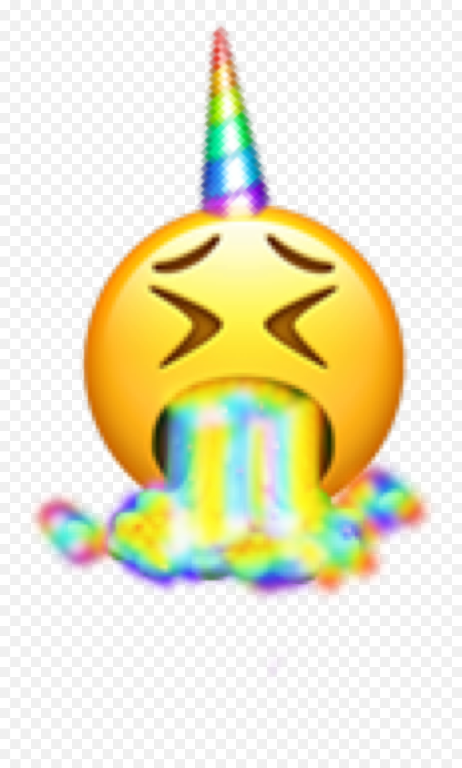 Unicorn Emoji Rainbow Vomit Yuck - Aesthetic Throwing Up Emoji,Unicorn Emoji
