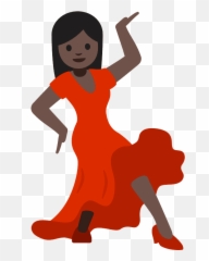 Woman Dancing Emoji Clipart - Girl Png