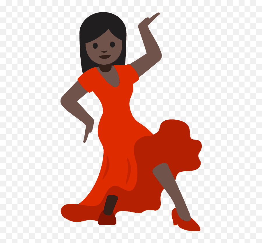 Woman Dancing Emoji Clipart - Dancing Girl Emoji Png,Red Dress Emoji