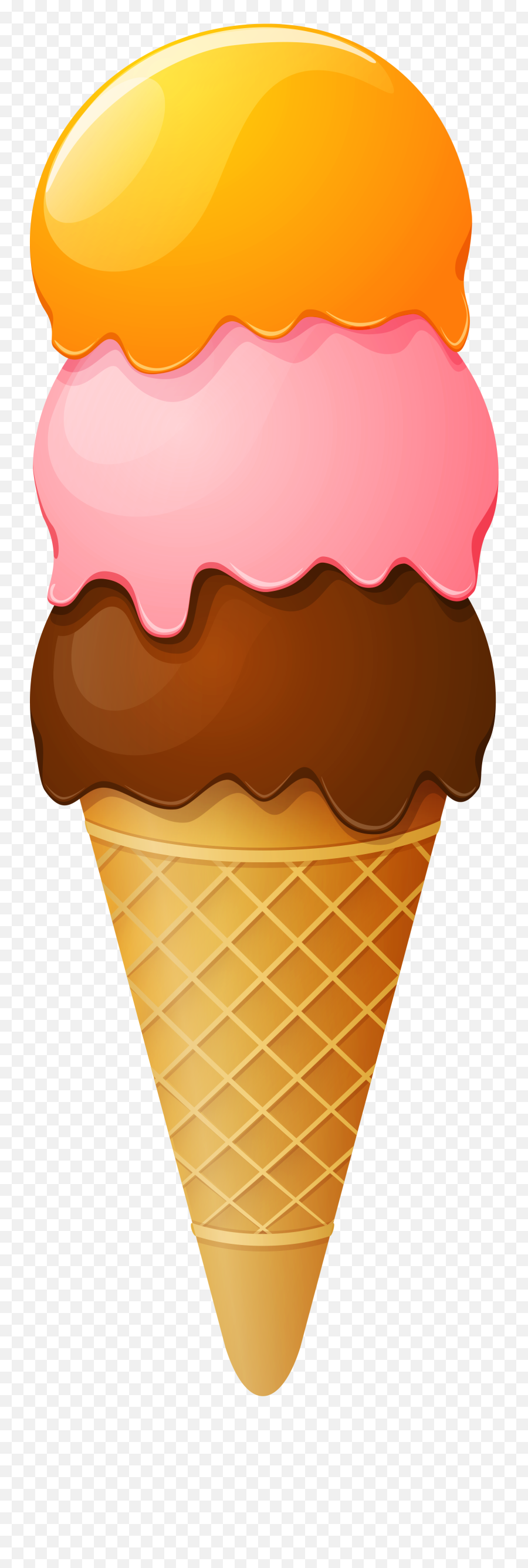 Dripping Ice Cream Cone Clipart - Ice Cream Clipart Png Emoji,Ice Cream Sun Emoji