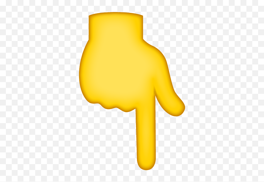 Backhand Index Pointing Down - Clip Art Emoji,Hand Pointing Down Emoji