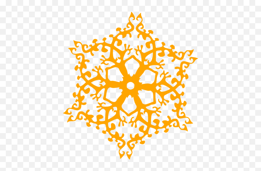 Orange Snowflake 8 Icon - Maroon Snowflake Png Emoji,Snowflake Sun Leaf Leaf Emoji