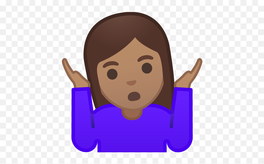 Medium Skin Tone Emoji - Dunno Emoji,Girl Shrugging Emoji