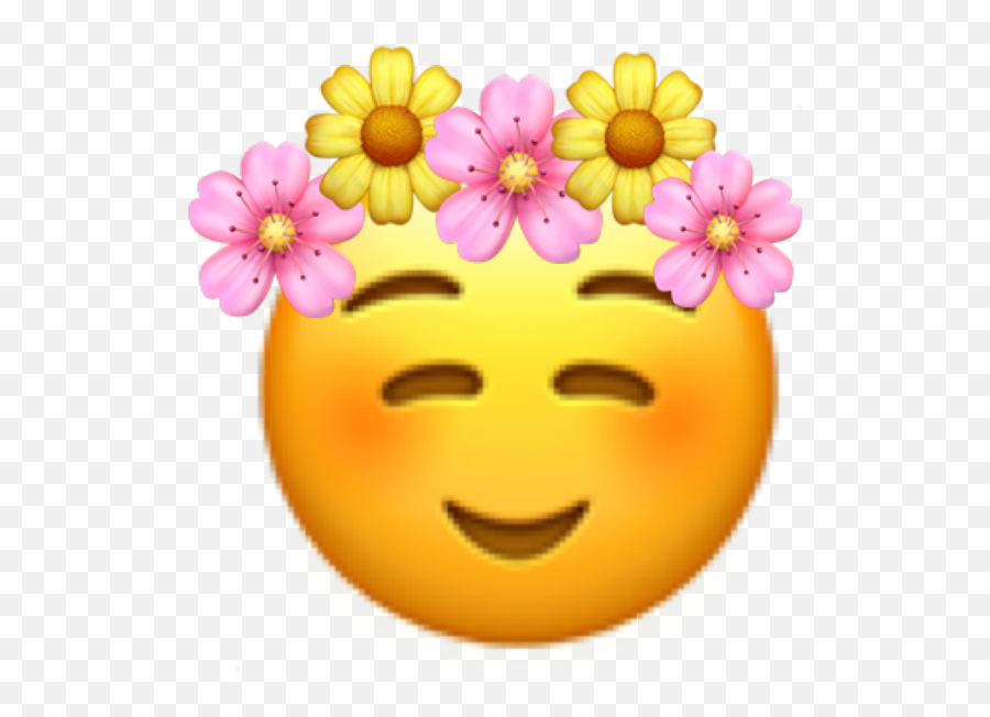Emoji Emojicustom Customemoji Cute Flower Flowercrown - Girl Emoji With Flower Crown,Flower Girl Emoji
