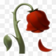 Emoji - Wilted Rose Emoji Transparent,Emoji Flower Png