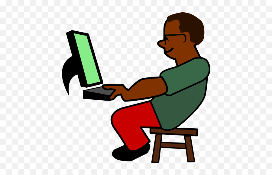 African Programmer - Programmer Clipart Emoji,Emoji Laptop Skin