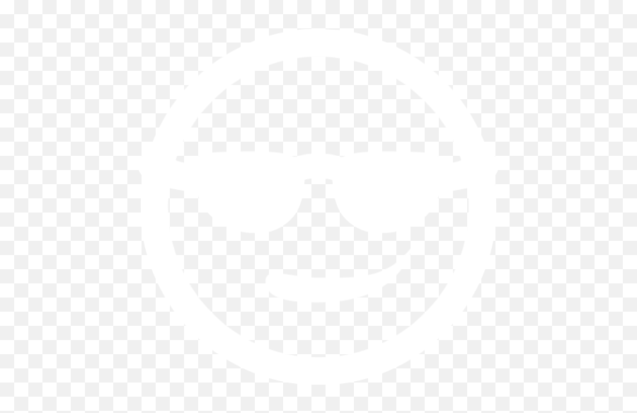 White Cool Icon - Cool Icon Emoji,Cool Facebook Emoticon