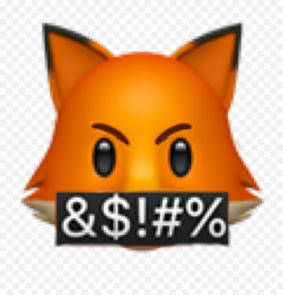 Sticker Fox Emoji Emojiremix Swearing - Cartoon,Swearing Emoji