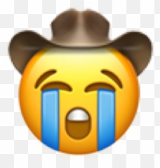 Yee Yeehaw Sad Freetoedit - Sad Crying Emoji Transparent,Crossed Eyed Emoji