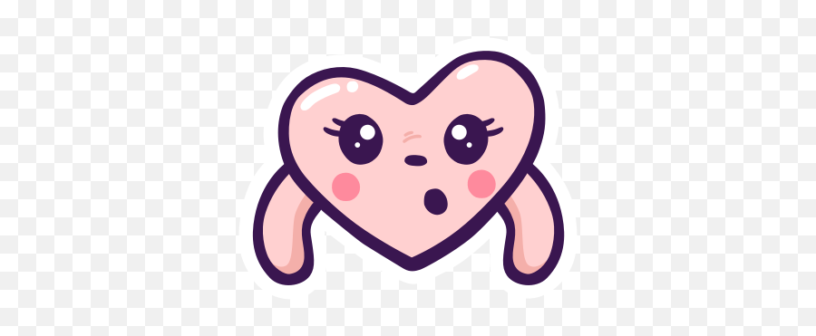 Adorable Heart Stickers By Nikita Shanin - Clip Art Emoji,Cute Heart Emoticon