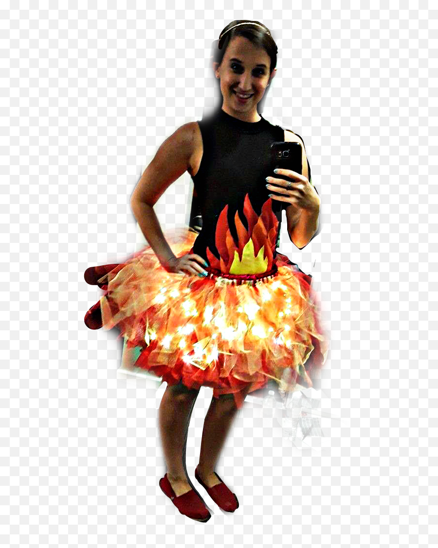 Halloween Costume Bonfire Fire - Ballet Tutu Emoji,Dancer Emoji Costume