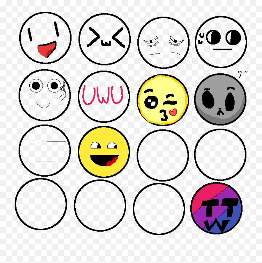 Free Online Pixel Art Drawing Tool - Smiley Emoji,Wut Emoticon