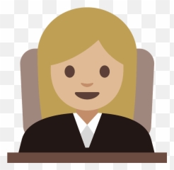 Woman Judge Emoji Clipart - Transparent Lawyer